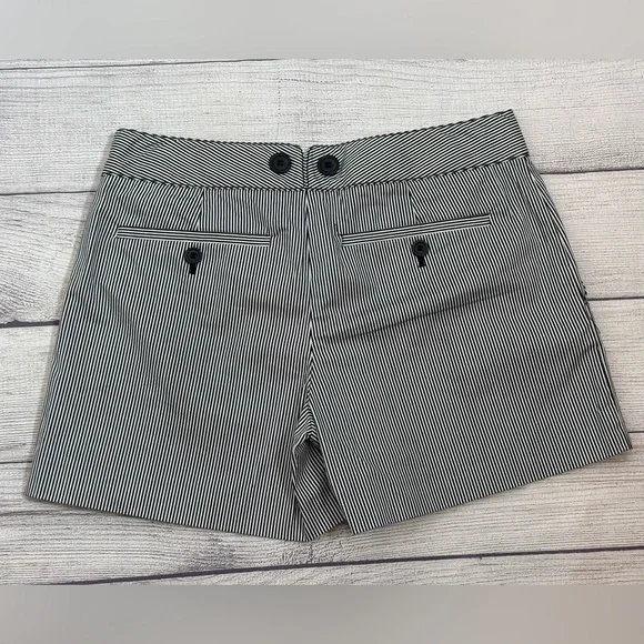 Club Monaco Black White Pinstripe Tailored Shorts Size 12 - Picture 4 of 11